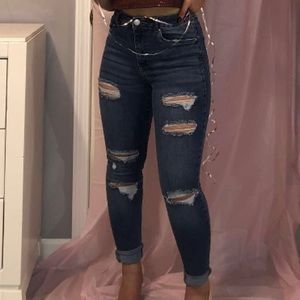 Dark Denim Ripped Jeans